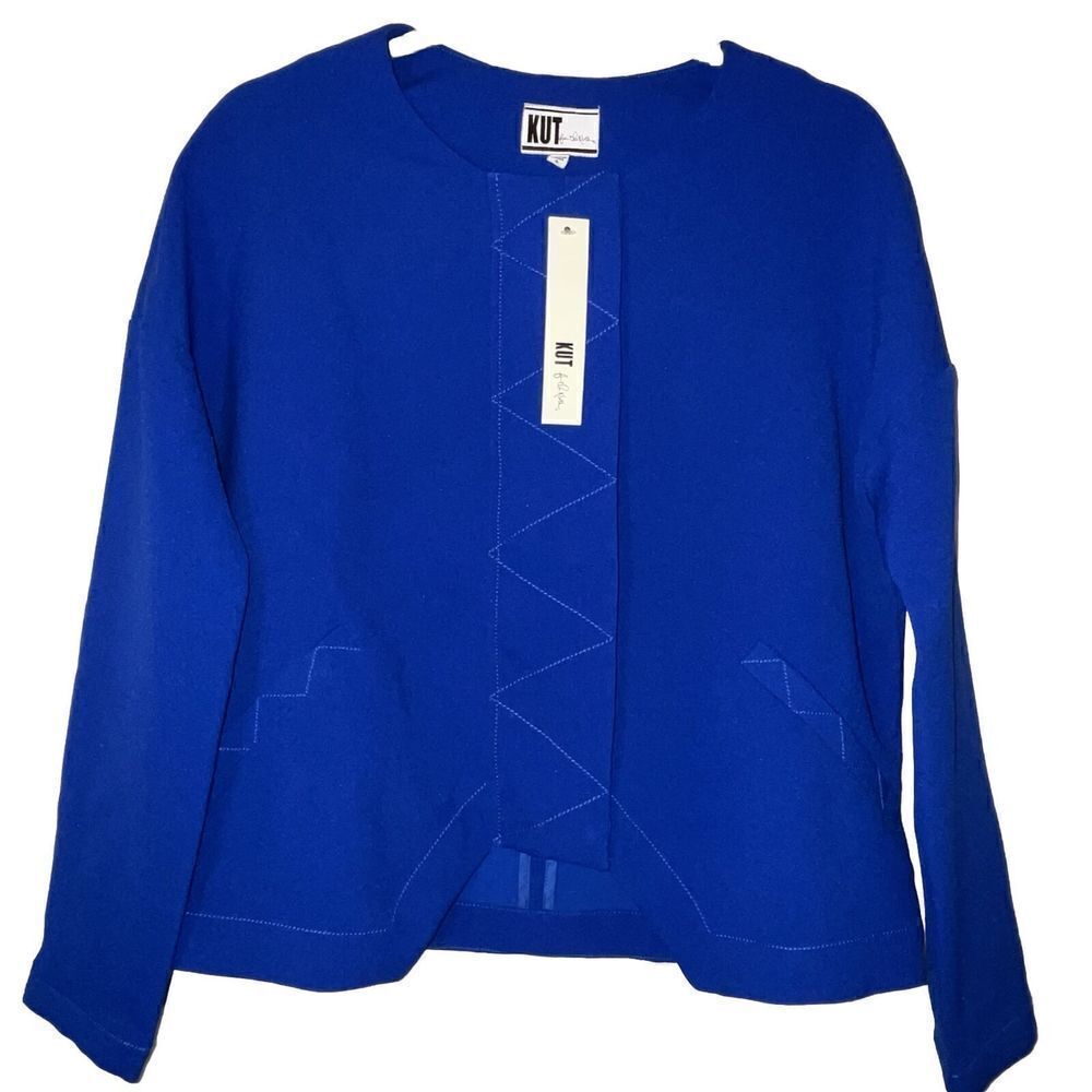 NEW Kut From The Kloth Wmns Sz S Paul Jacket Princess Royal Blue Business Career